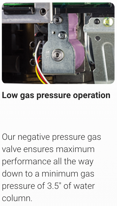 Low gas pressure
