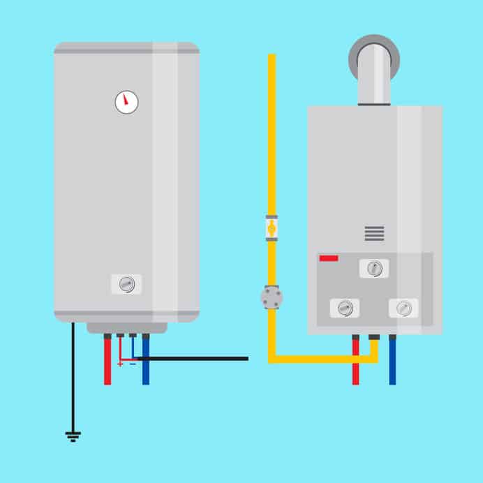 Gas water heater and electric water heater