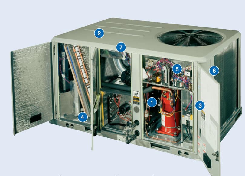 American Standard Commercial Air Conditioning System CT Duncklee Cooling & Heating American Standard commercial air conditioning system installed by Duncklee Cooling & Heating in a Connecticut building for reliable climate control