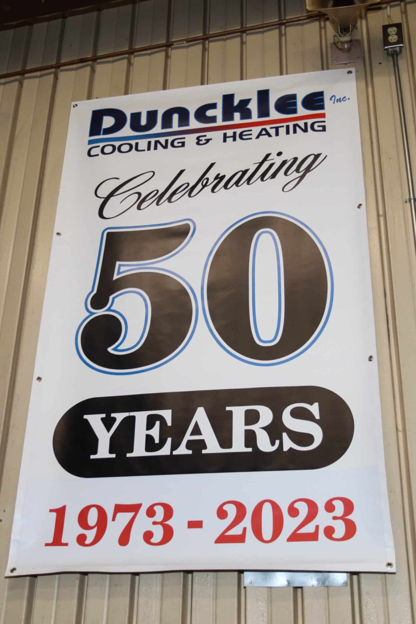 Anniversary Commemorative Display Stonington A commemorative display celebrating 50 years of Duncklee Cooling and Heating service in Stonington, CT