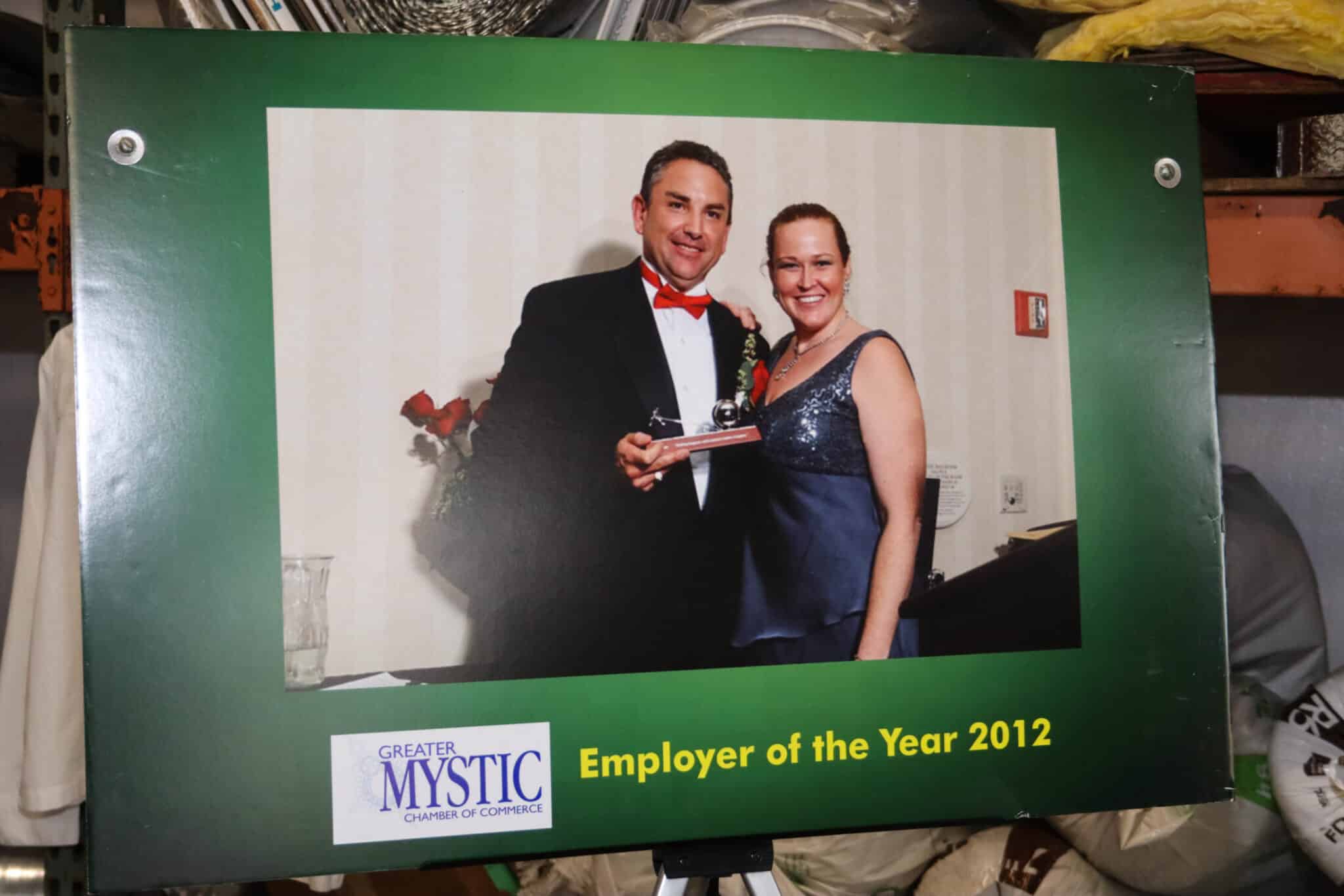 Employer of the Year Award Stonington A photo of the Employer of the Year 2012 award won by Duncklee Cooling and Heating in Stonington, CT