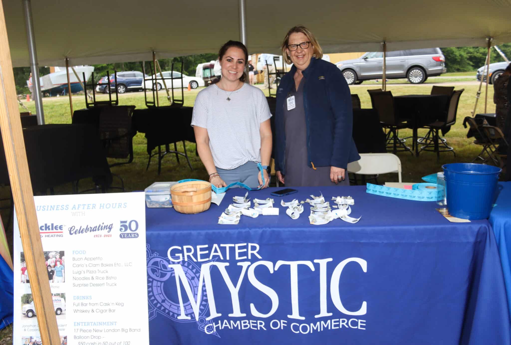 Greater Mystic Chamber of Commerce Award The Greater Mystic Chamber of Commerce booth at the Duncklee Cooling and Heating anniversary in Mystic, CT