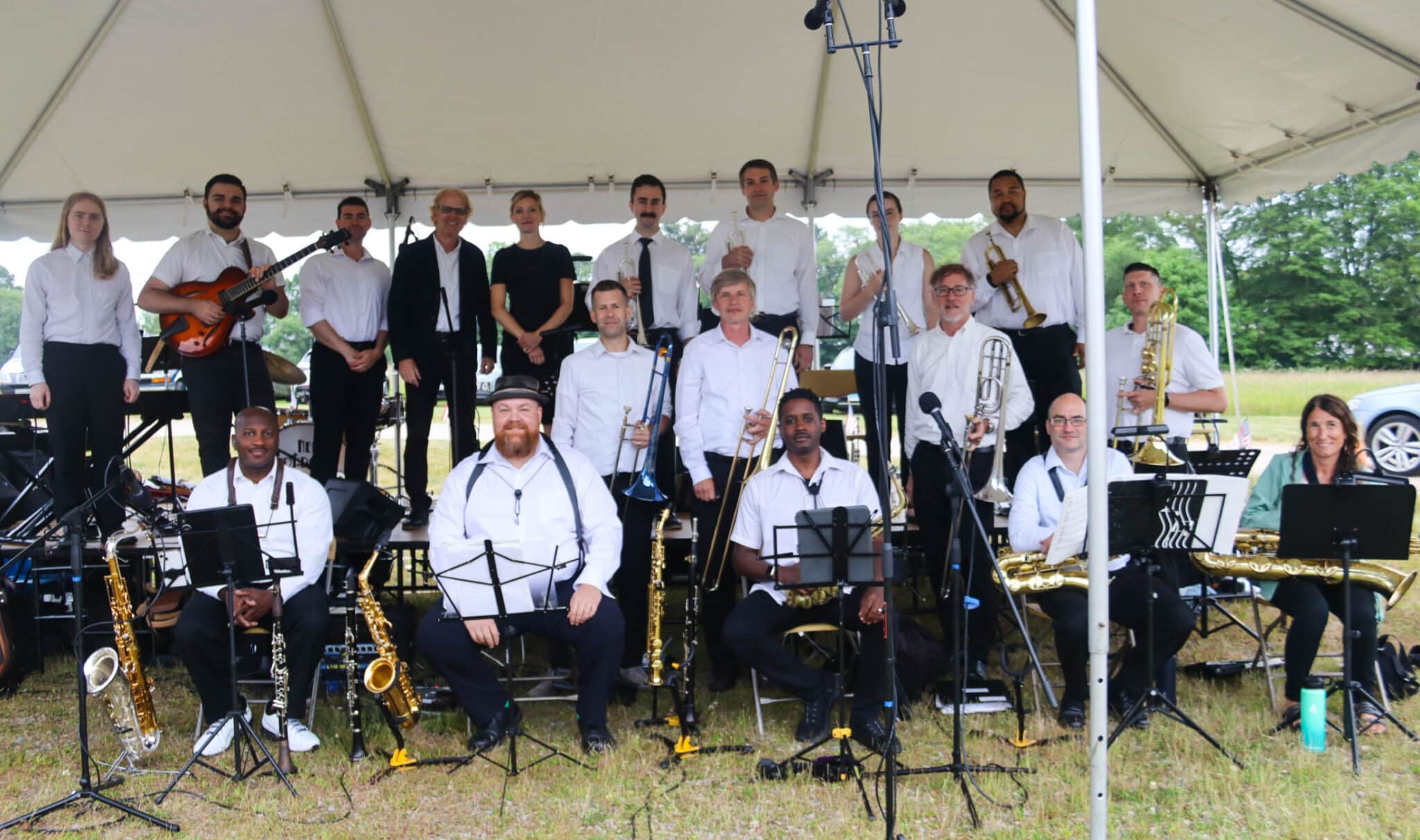 Live Band Performance Duncklee Anniversary Stonington A live band performs for guests at the Duncklee Cooling and Heating 50th anniversary party in Stonington, CT.