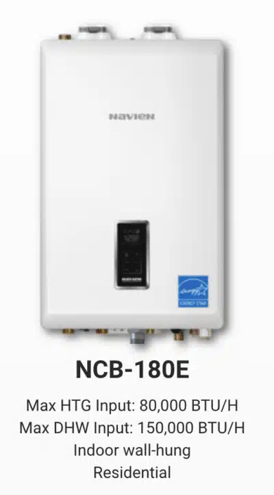 tankless-water-heaters-connecticut-ncb-180e Navien NCB-180E tankless water heater system installed in Connecticut home