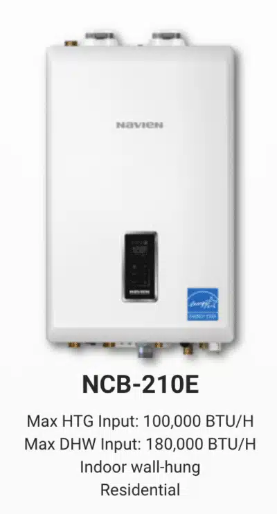tankless-water-heaters-connecticut-ncb-210e Navien NCB-210E tankless water heater unit installed in Connecticut