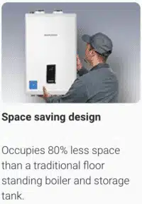 tankless-water-heaters-connecticut-space-saving Space saving tankless water heater design installed in Connecticut home