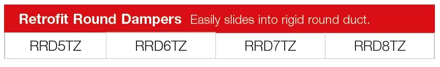 Integrated Zoning Systems, Round RRD Dampers Table at Connecticut